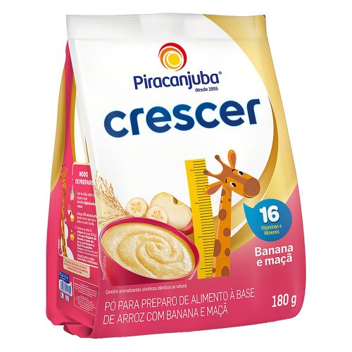 Cereal Piracanjuba Crescer Excellence Banana e Maçã 180g