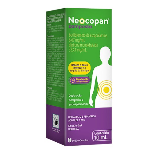 Neocopan Composto Butilbrometo de Escopolamina 6,67mg + Dipirona 333,4mg Solução Oral 10ml