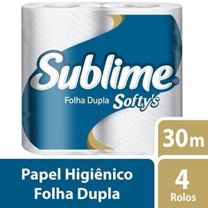 Papel Higiênico Sublime Neutro Folha Dupla 4 Rolos