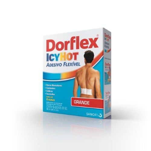 Dorflex Icy hot grande com 5 adesivos