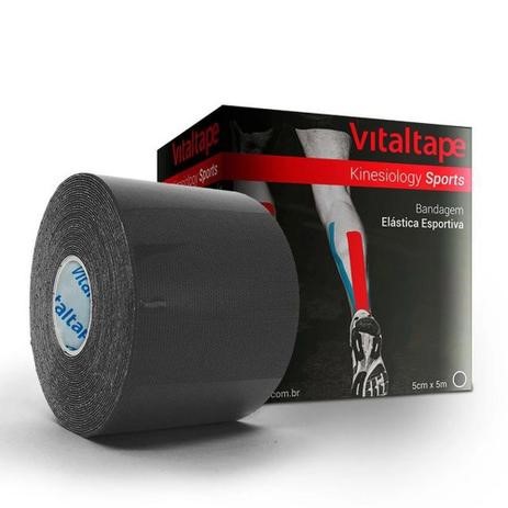 Fita de Kinesio VitalTape 5cmX5m Preta