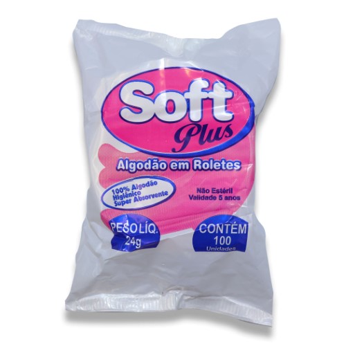 Algodão Rolete com 100 24gr - Soft Plus