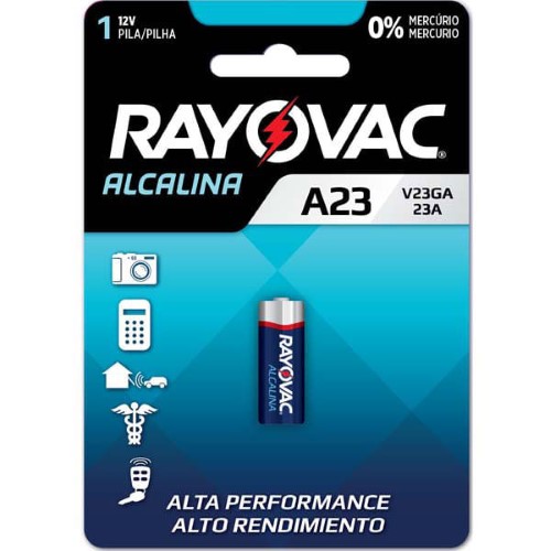 Pilha Rayovac Eletrônica V23GA Alcalina 12V com 1 Unidade