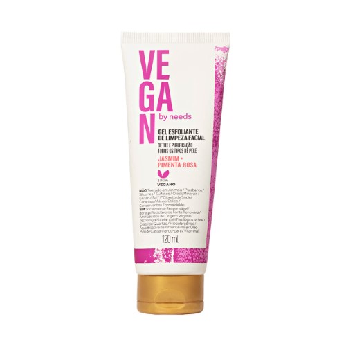 Gel Esfoliante Facial Vegan by Needs Jasmim + Pimenta Rosa com 120ml