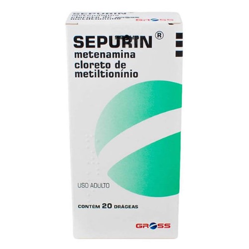 Sepurin Metenamina 120mg + Cloreto de Metiltionínio 20mg 20 drágeas