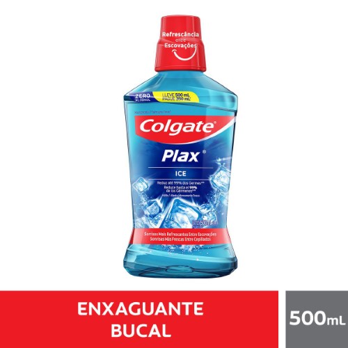 Enxag Bucal Plax Ice Lv500Ml Pg350Ml - Colgate Plax Ice