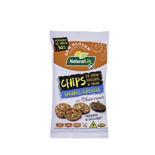 Chips de Arroz Natural NaturalLife Sabor Churrasco 70g