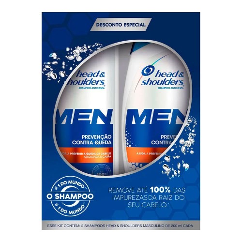 Shampoo Head & Shoulders Men Contra Queda 2 Unidades de 200ml cada