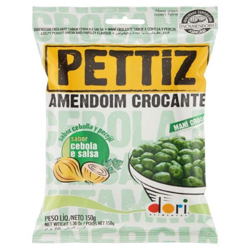 Amendoim Crocante Cebola e Salsa Dori Pettiz Pacote 150G