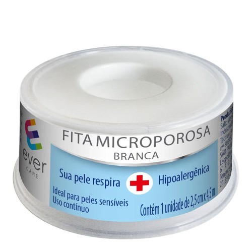 Fita Microporosa Ever Care Branca 2,5cm x 4,5m