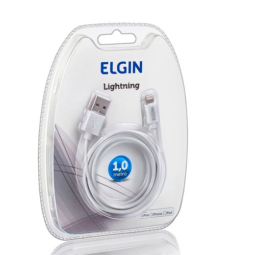 Cabo Lightning Elgin para Iphone Branco 1 Unidade