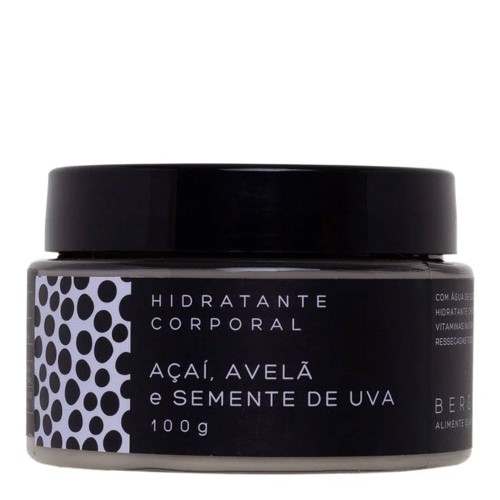 Hidratante Corporal de Açaí, Avelã e Semente de uva 100g - Bergamia