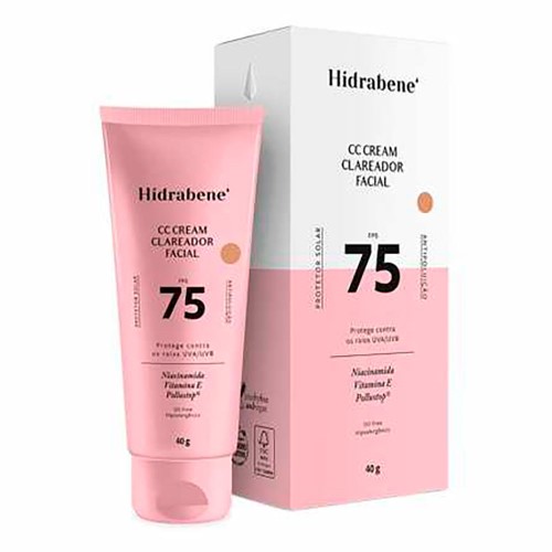 Protetor Solar Clareador Facial Hidrabene CC Cream FPS 75 com 40g