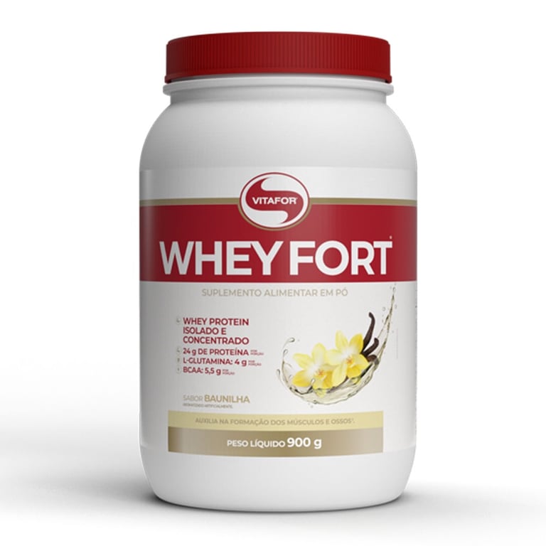 Whey Protein Vitafor Whey Fort Baunilha 900g