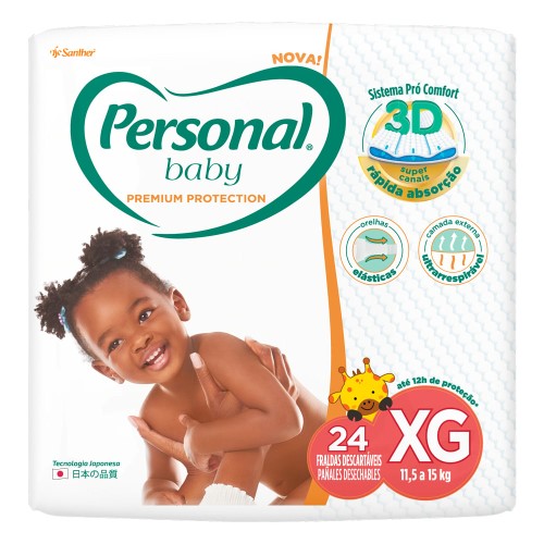 Fralda Personal Baby Premium Protection XG - 24 Unidades