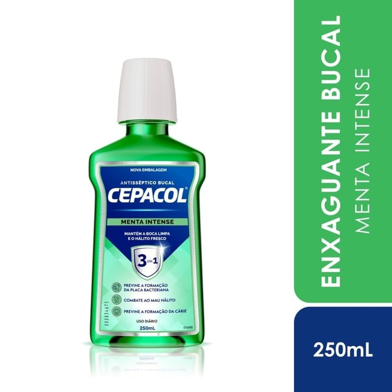 Enxaguante Antisséptico Bucal Cepacol Menta com 250ml