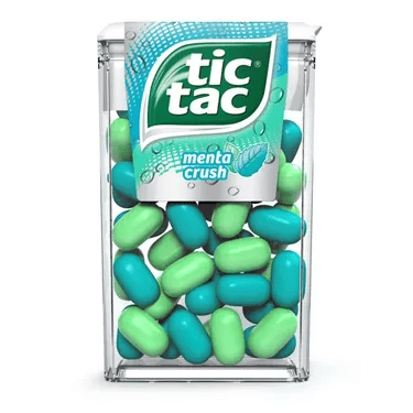 Pastilha Tic Tac Menta Crush com 16g