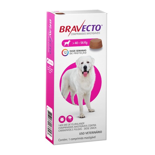 Bravecto para Cães de 40 a 56kg - 1400mg