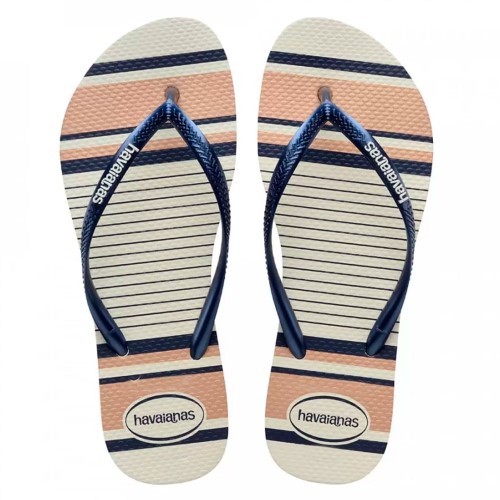 Chinelo Havaianas Slim Nautical Branco Marinho 33/34