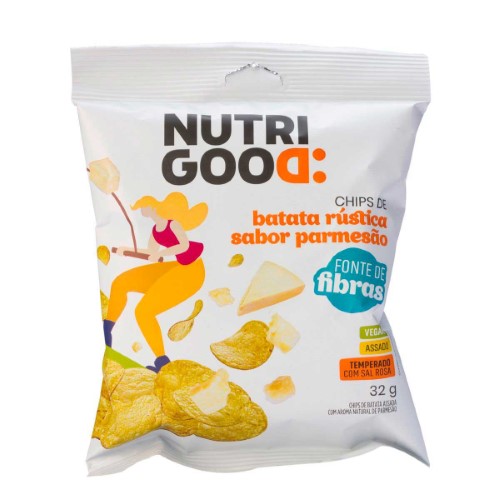 Chips de Batata Rústica Nutrigood Sabor Parmesão Vegano 32g