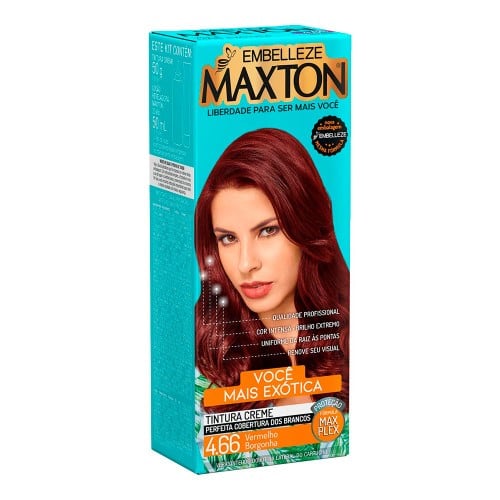 Tintura Creme Maxton Vermelho Borgonha 4.66