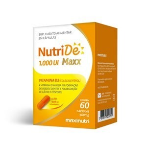 Vitamina D NutriDe Maxx Maxinutri 1.000UI 60 cápsulas