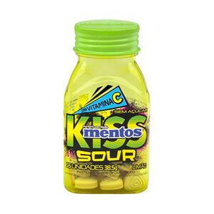 Pastilhas Mentos Kiss Sour Limão 38,5g