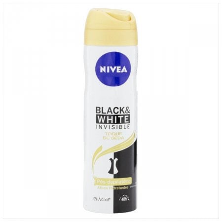 Desodorante Antitranspirante Aerosol Nivea Invisible Black & White Toque de Seda 48h com 150ml