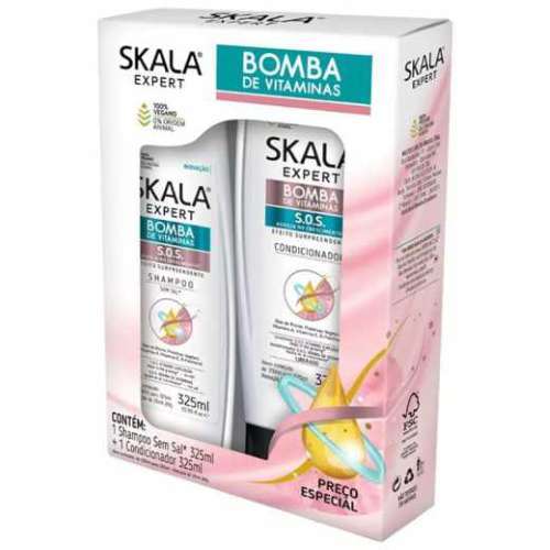 Shampoo + Condicionador Skala Bomba de Vitaminas 325ml cada