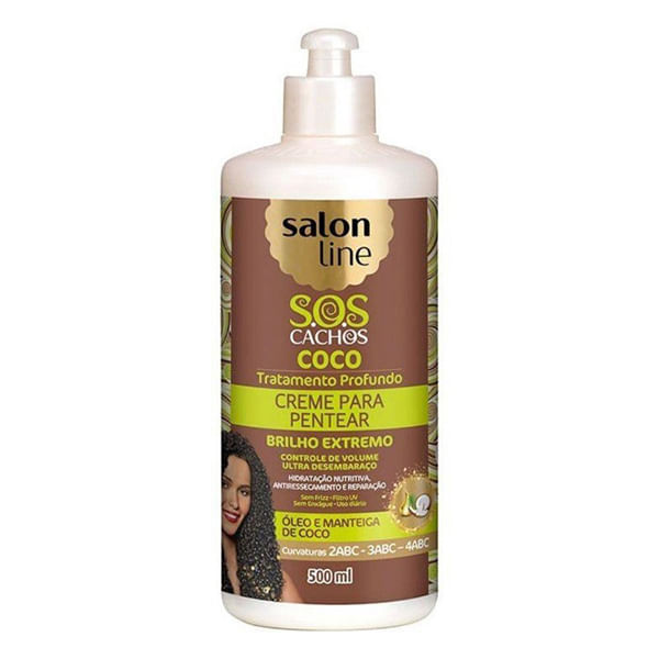 Salon Line Sos Cachos Coco Cr Pentear 500Ml (D)