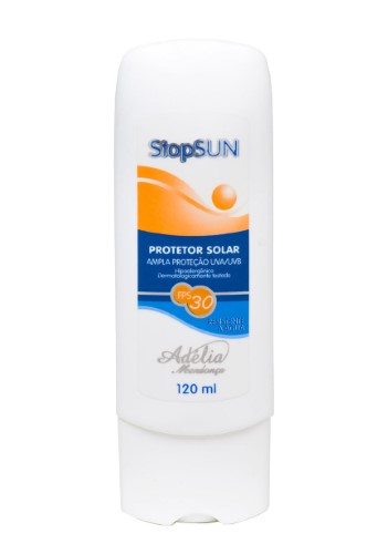 Stop Sun FPS 30 120ml - Protetor Solar Resistente à Água com Fotoproteção FPS 30