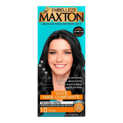 Tintura Creme Maxton Preto 1.0