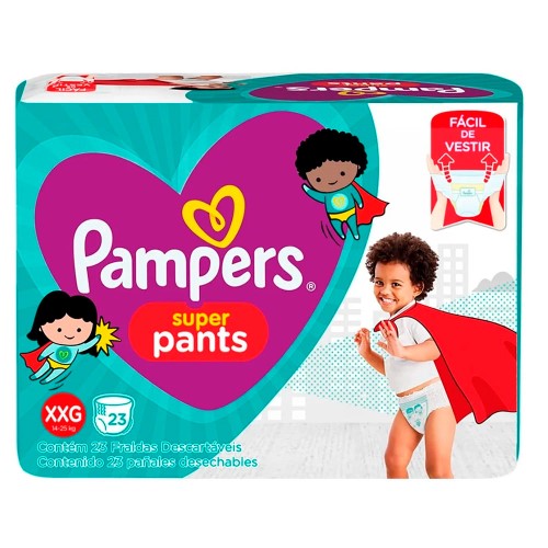 Fralda Descartável Pampers Super Pants Pacotão XXG Com 23 Unidades