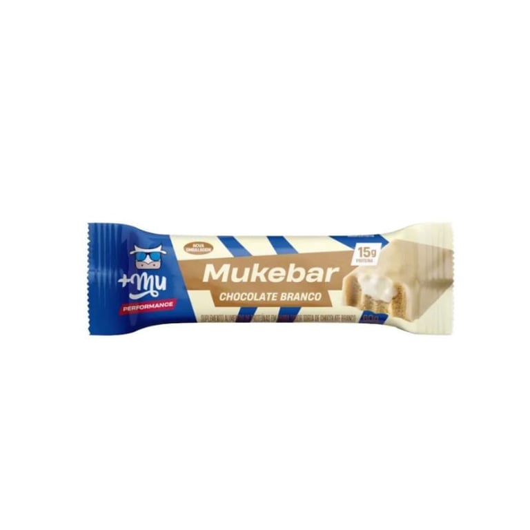 Barra de Proteína Mukebar +Mu Performance Chocolate Branco 60g