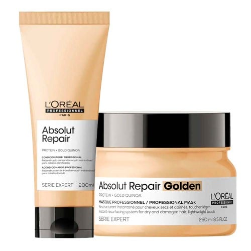 L`oréal Professionnel Absolut Repair Gold Quinoa Kit Condicionador + Máscara Light