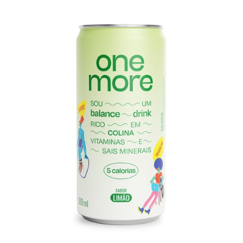 Bebida Gaseificada One More Balance Drink Sabor Limão 269ml