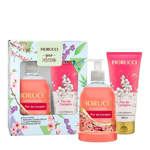 Fiorucci Flor de Cerejeira Kit - Sabonete Líquido + Loção Hidratante 