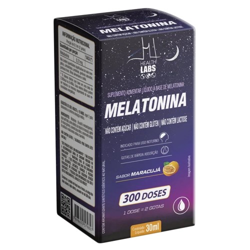 Melatonina Health Labs 300 Doses Sabor Maracujá 30ml