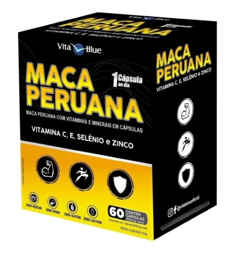 Maca Peruana 60 Capsulas Vita Blue