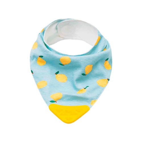 Bandana com Mordedor Buba Baby Frutti Limão com 1 unidade