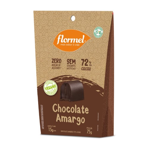 Bombom Flormel Chocolate Amargo 75g