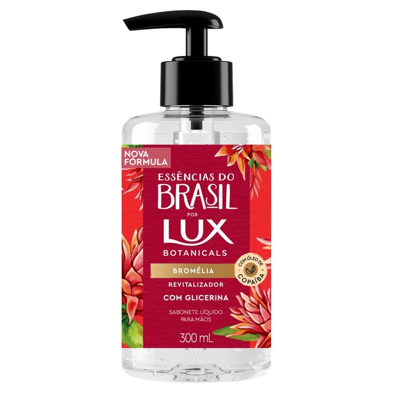 Sabonete Líquido Lux Botanicals Essências Do Brasil Bromélia 300ml