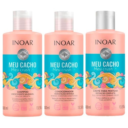 Inoar Meu Cacho Meu Crush Kit Shampoo + Condicionador + Creme