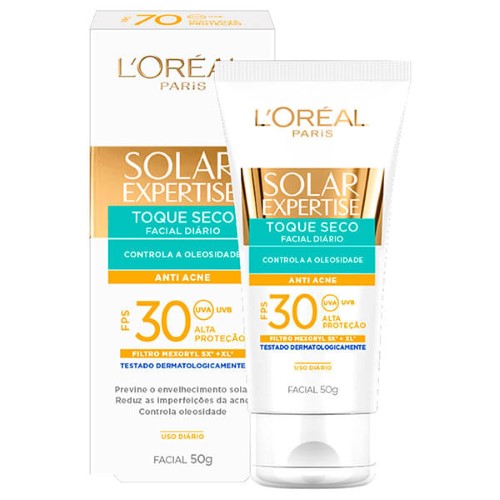 Protetor Solar L`oréal Facial Expertise Toque Seco FPS 30 50g