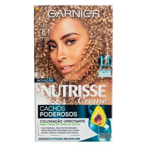 Nutrisse Kit Coloracao Creme 8.1 Louro Diva Cachos Poderosos