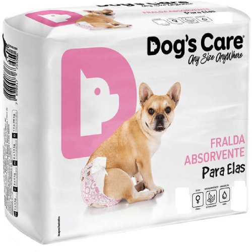 Dog Care Fralda Higiênica Absorvente Para ELAS - Pacote com 6 Unidades