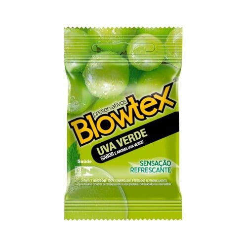 Camisinha Blowtex Uva Verde - 3 unidades