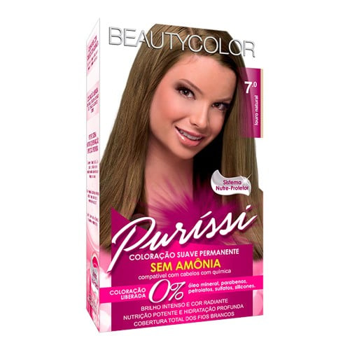 Coloração Permanente Beauty Color Puríssi Louro Natural 7.0