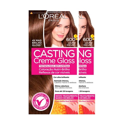 L`oréal Paris Coloração Casting Creme Gloss Kit - 600 Louro Escuro 