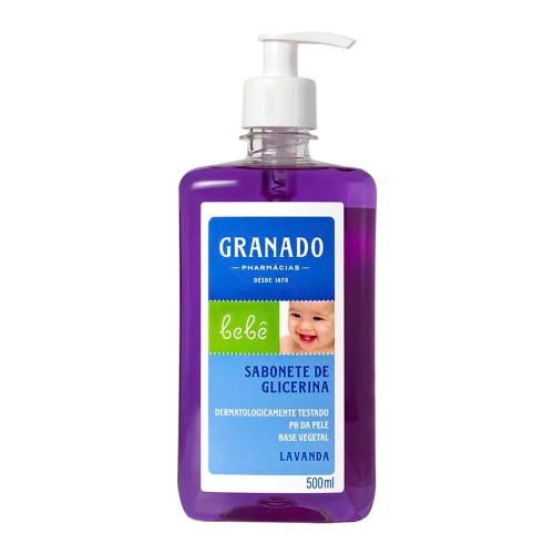 Sabonete Líquido Granado Bebê Glicerina Lavanda 500ml